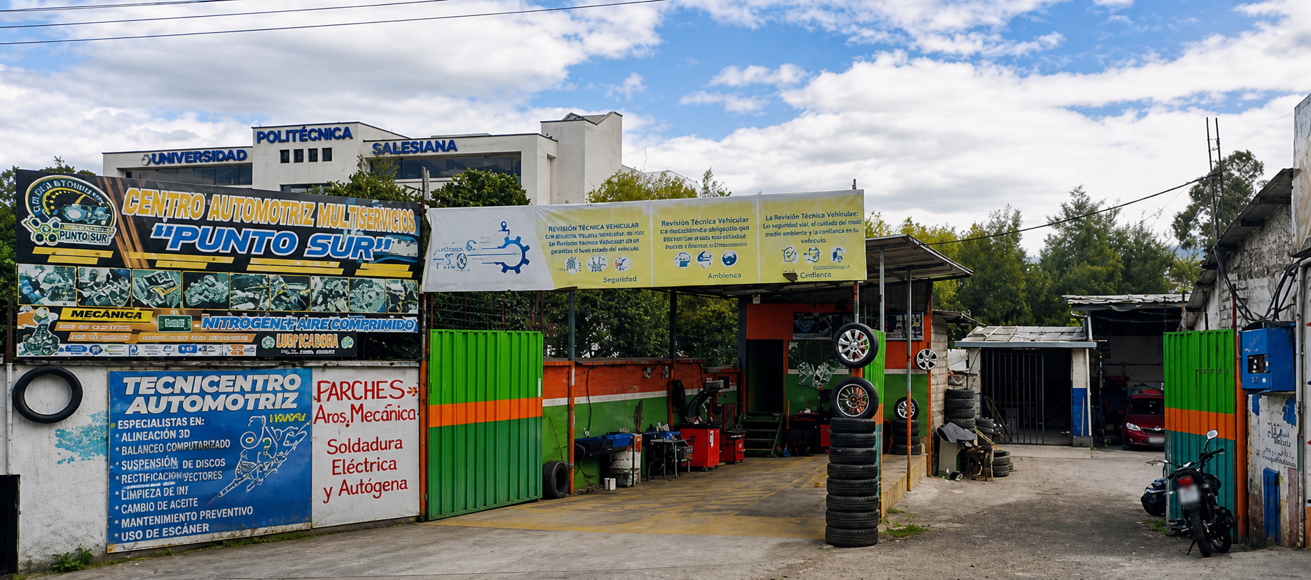 Interior del taller automotriz